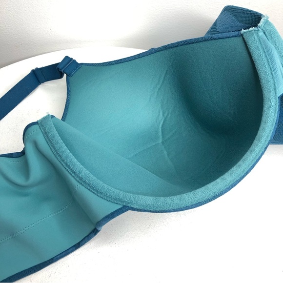 Cacique invisible lace back smoother teal full coverage underwire bra 42DD. C3 - Picture 11 of 11